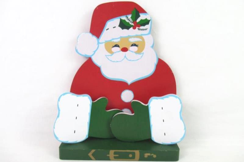 Vintage 1985 Lillian Vernon Santa Christmas Card Holder Book Wall Shelf