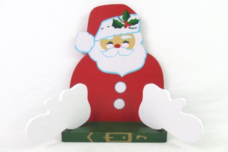 Vintage 1985 Lillian Vernon Santa Christmas Card Holder Book Wall Shelf