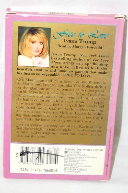 Ivanka Trump Free To Love Audio Book 2 Cassettes Read by Morgan Fairchild