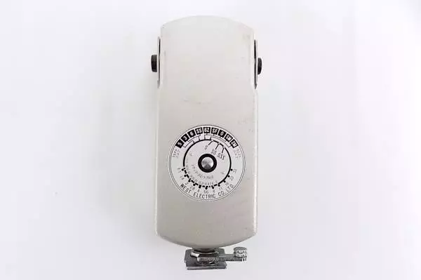 West Electric Co Super-0 Vintage Camera Bulb Flashgun Japan Silver Tone
