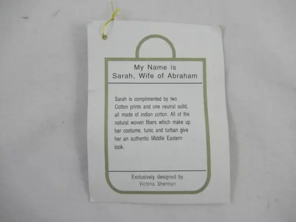1994 Vintage Bag Lady Dolls Sarah Wife Of Abraham Rare Porcelain Cloth Doll COA