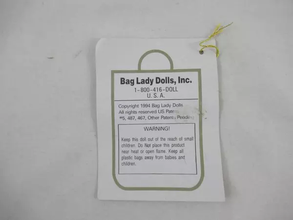 1994 Vintage Bag Lady Dolls Sarah Wife Of Abraham Rare Porcelain Cloth Doll COA