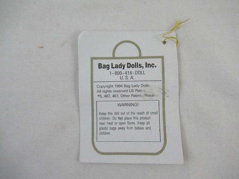 1994 Vintage Bag Lady Dolls Sarah Wife Of Abraham Rare Porcelain Cloth Doll COA