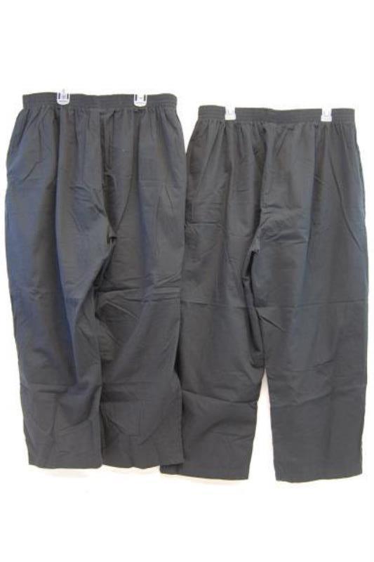 Lot of 2 Butter Soft Scrub Pants Women's Size 2XP Black Pockets Elastic Waist