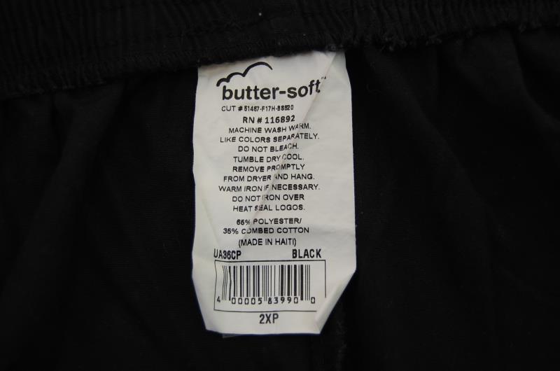 Lot of 2 Butter Soft Scrub Pants Women's Size 2XP Black Pockets Elastic Waist
