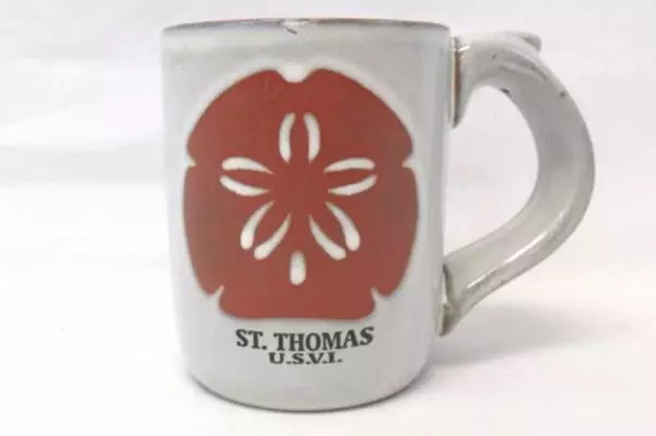 Sand Dollar Coffee Mug St Thomas Virgin Islands USVI with Thick Handle aGiftCorp