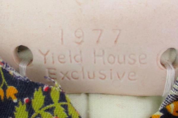 Vintage 17" Amy March Little Women Bisque China Doll Yield House w/ Metal Stand