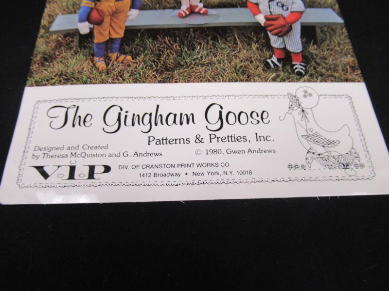 Vtg The Gingham Goose 1980 Gwen Andrews Uncut Doll Sewing Pattern Four Friends