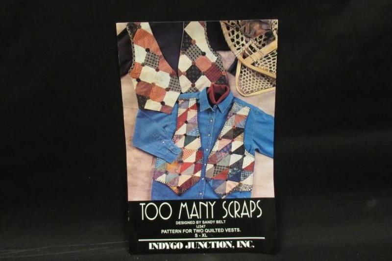 Vintage Indygo Junction Too Many Scraps Uncut Sewing Pattern Vest
