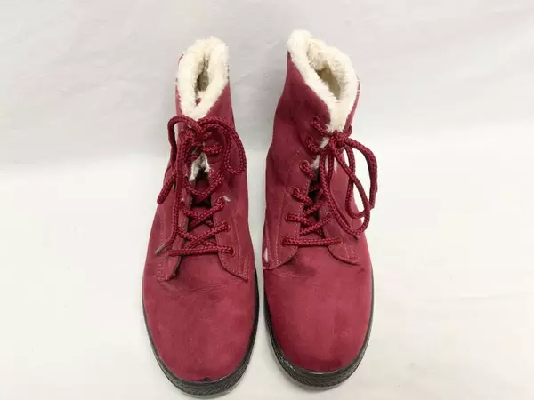 SQL Women's Red Faux Suede Ankle Winter Boots EU 40 US 9.5