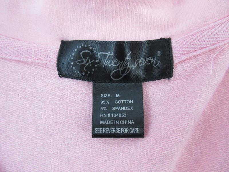 Six Twenty Seven Full Zip Jacket Light Pink Women's Size Medium