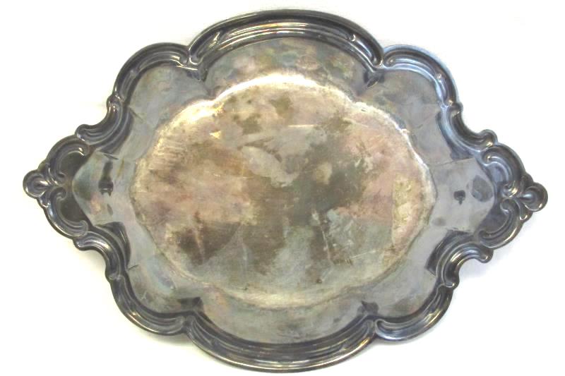 Wakefield Silver Plate Candy Dish Textured Edges Handles