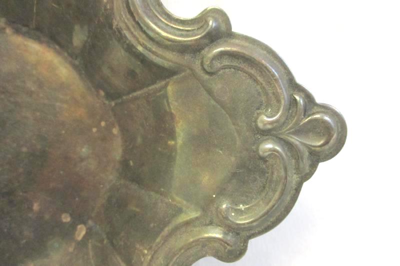 Wakefield Silver Plate Candy Dish Textured Edges Handles