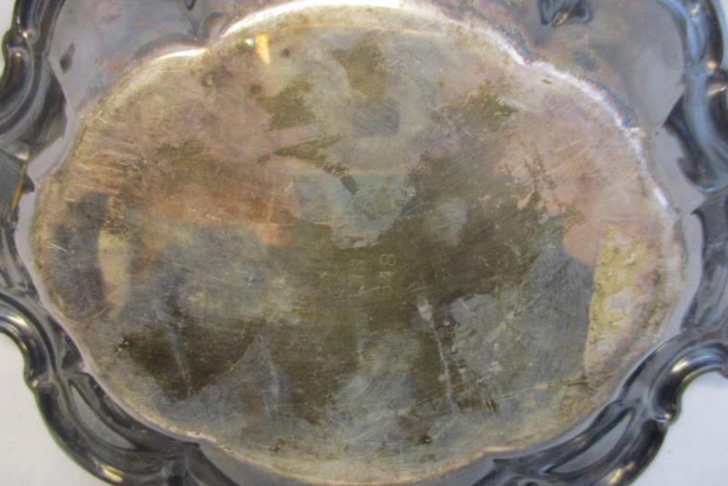 Wakefield Silver Plate Candy Dish Textured Edges Handles