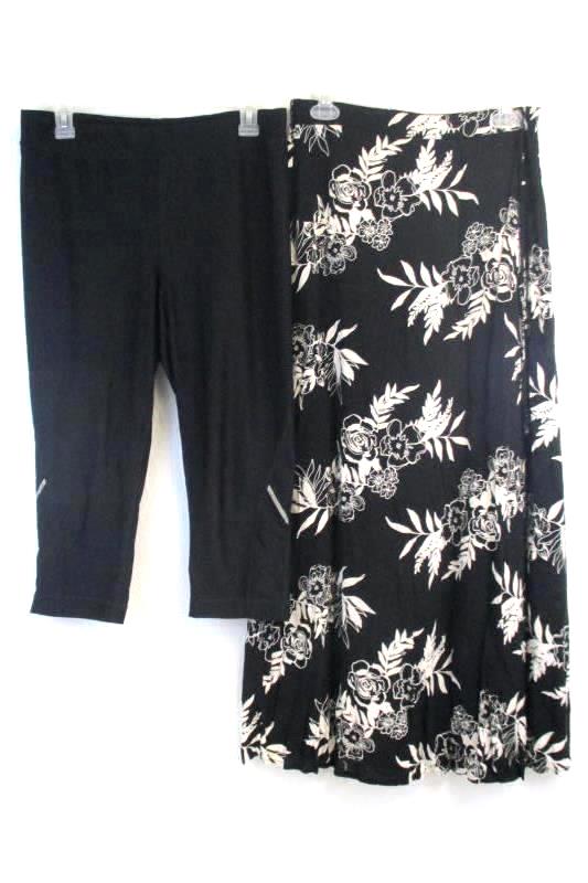 Lot of 2 Women's Bottoms Size Large Xersion Fitted Leggings Xhilaration Flowy