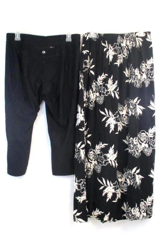 Lot of 2 Women's Bottoms Size Large Xersion Fitted Leggings Xhilaration Flowy