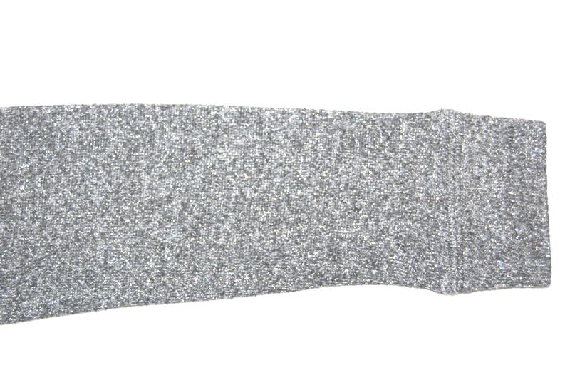Ann Taylor LOFT Women's Long Sleeve Top Size Small Grey Tinsel Metallic