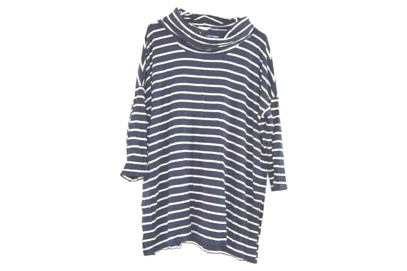 Ann Taylor LOFT Women's Lounge Cowl Neck Top Size L Fleece Line Striped