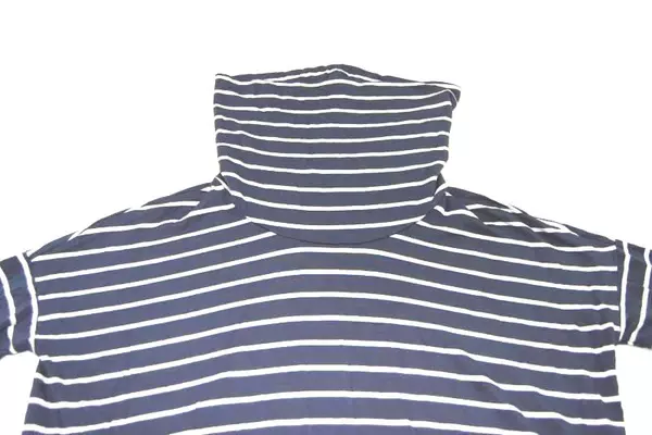 Ann Taylor Loft Women's Lounge Cowl Neck Top Size L Fleece Line Striped
