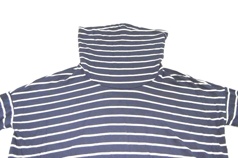 Ann Taylor LOFT Women's Lounge Cowl Neck Top Size L Fleece Line Striped