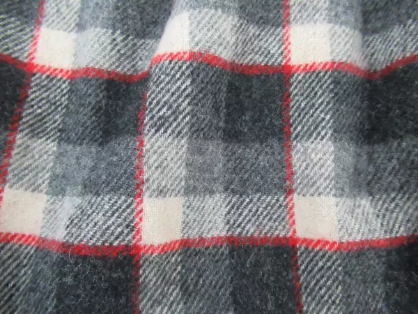 Vintage Woolrich Bomber Jacket Men's See Measurement Wool Shell Plaid Lined Grey