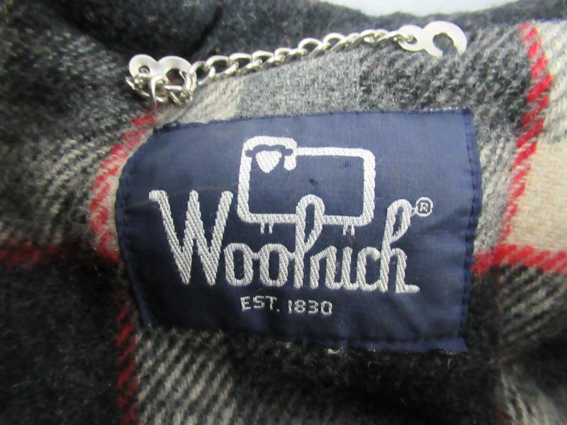 Vintage Woolrich Bomber Jacket Men's See Measurement Wool Shell Plaid Lined Grey