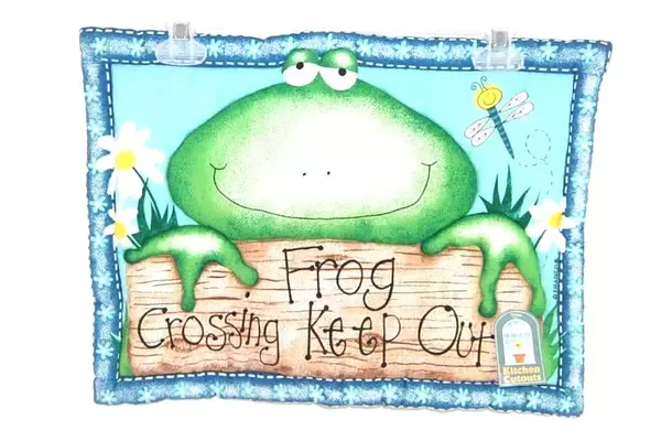 Kitchen Cutouts Franco Place Mat Frog Crossing Keep Out Cushioned
