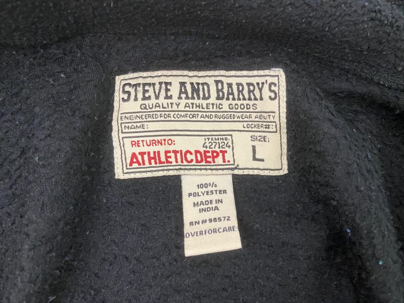 Steve And Barry's Athletic Goods Fleece Jacket Unisex Kids Sz Large Black Blue