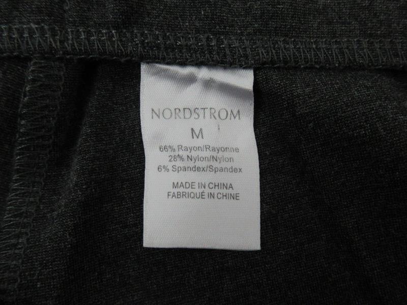 Nordstrom Cropped Zipper Ankle Pants Women's Size Medium Grey Pull Up