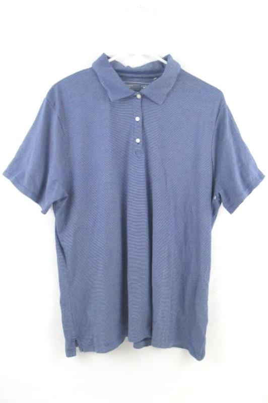 Cutter & Buck Polo Golf Shirt CB DryTec Blue Stripe Short Sleeve Men's Size XXL