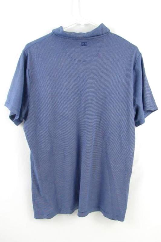Cutter & Buck Polo Golf Shirt CB DryTec Blue Stripe Short Sleeve Men's Size XXL