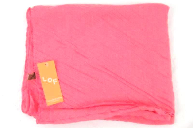 Lot of 2 Scarfs Wraps Love Of Fashion Shawls Pink Teal Fringe Ends