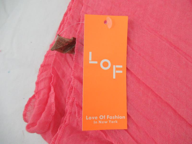 Lot of 2 Scarfs Wraps Love Of Fashion Shawls Pink Teal Fringe Ends