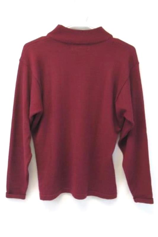 Vintage Breckenridge Sweater Mock Neck Women's Sz Small Burgundy Wool Blend