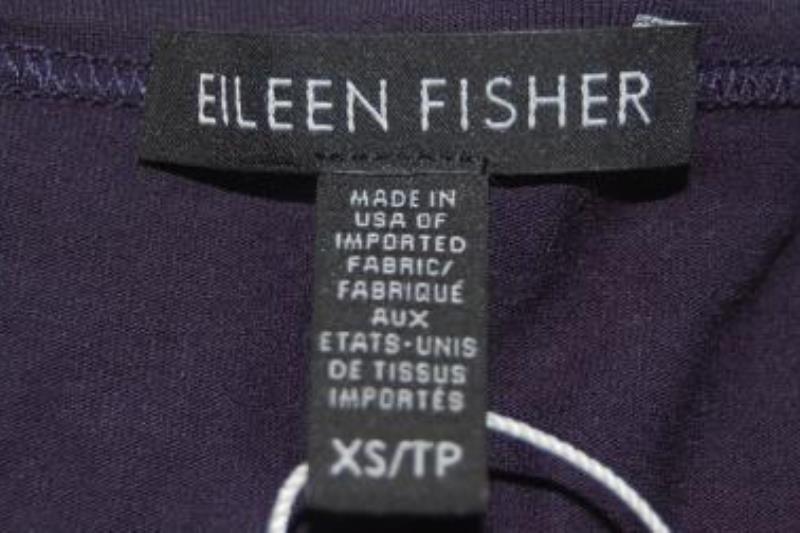 Eileen Fisher Long Sleeve Top Women's Size XS Navy Blue Round Neckline NWT