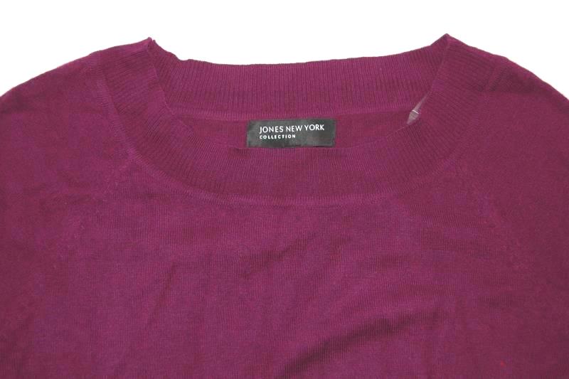 Jones New York Sweater Top Women's Size Small Plum Purple Knit