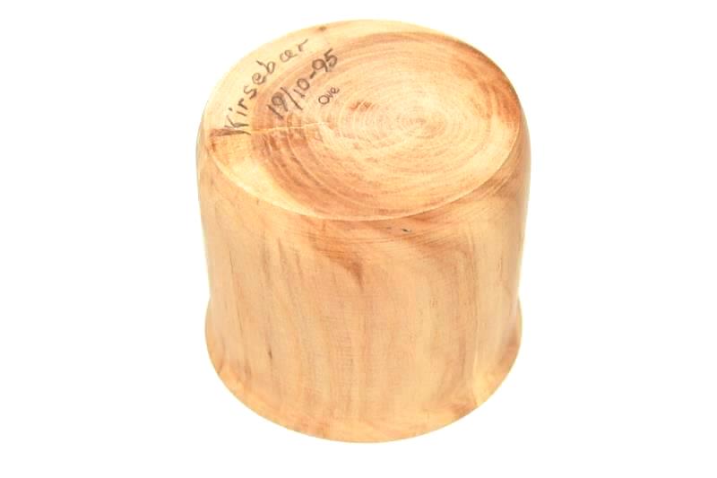 Hand Carved Wooden Cup Kirsebaer 19/10-95 Ove No Handle