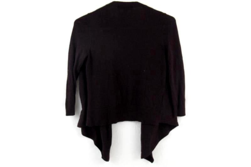 Ann Taylor Loft Open Front Waterfall Cardigan Women's Size SP Petite Dark Plum