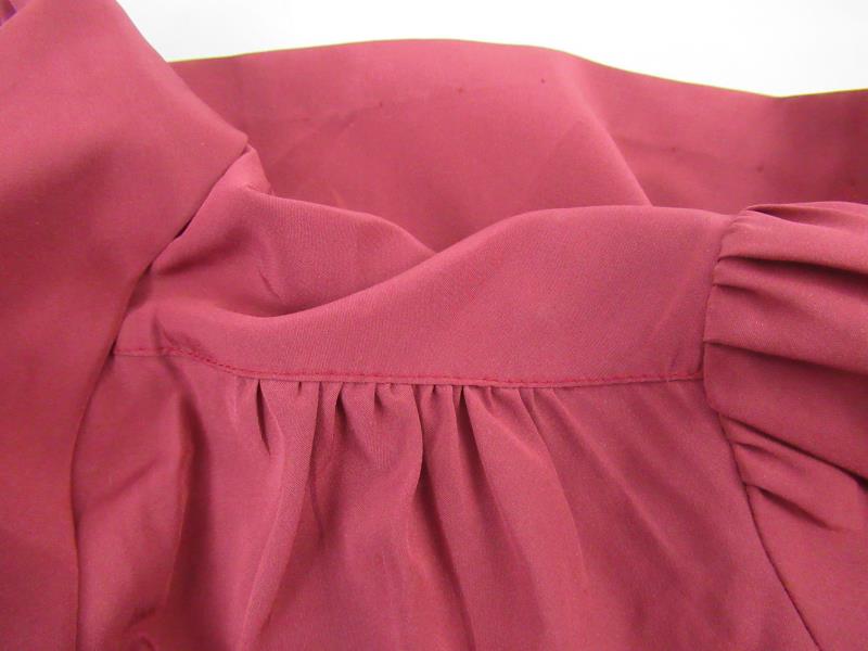 Vintage Amanda Button Front Blouse Women's Size 5/6 Tie Neck Accent Long Sleeve