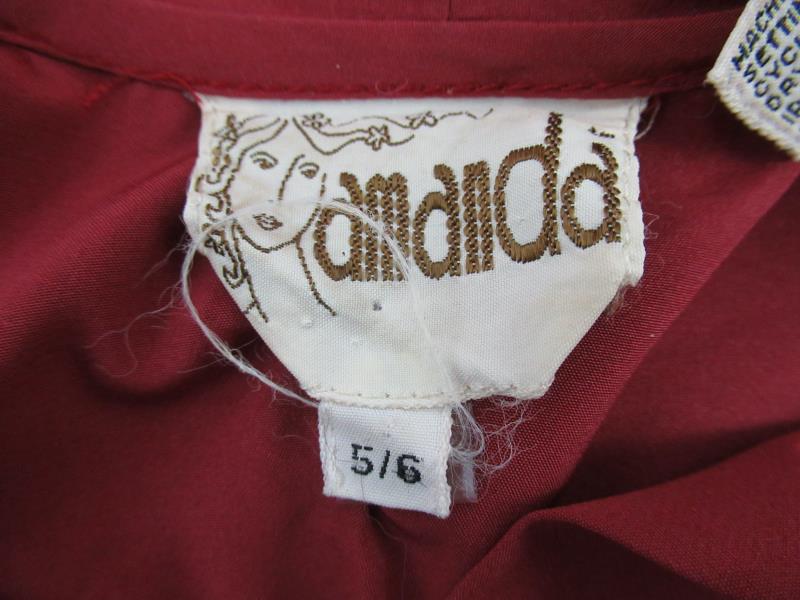 Vintage Amanda Button Front Blouse Women's Size 5/6 Tie Neck Accent Long Sleeve