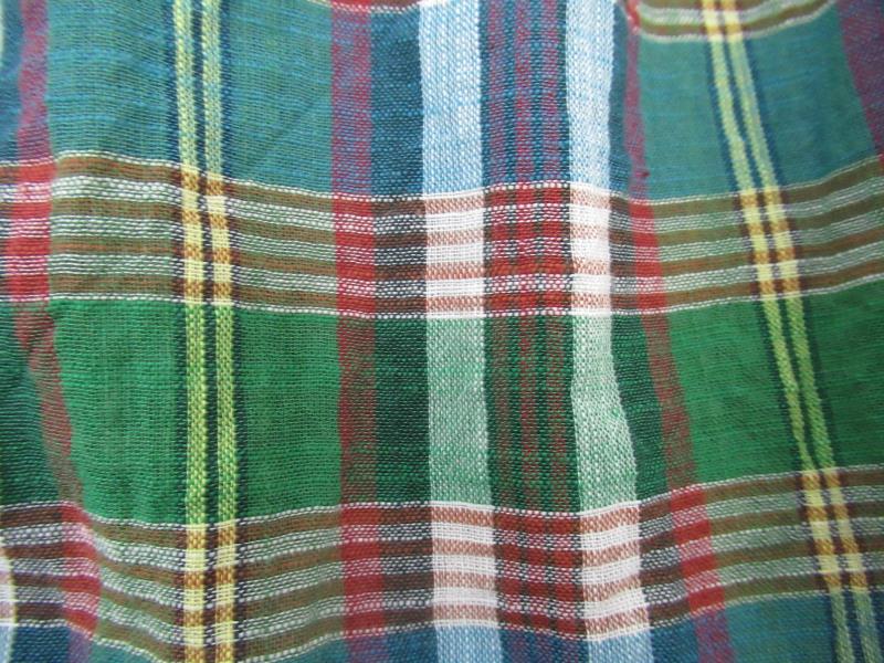 J.Crew Plaid Long Sleeve Top Women's Size 4 Green Plaid 3 Button Collared