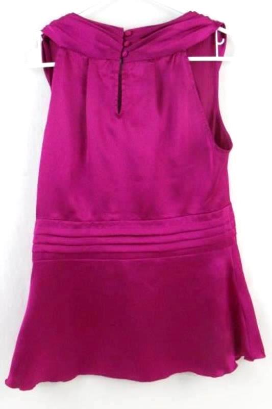 Banana Republic Petite Satin Sleeveless Top Women's Size 8P Pink Textured