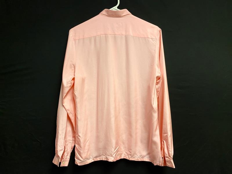 Vintage Bernini Long Sleeve Button Up Blouse Women's Size 14 Silk Pink