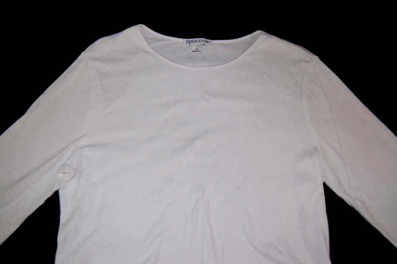 Pendleton Mills Long Sleeve Shirt Women's Size Medium Cotton White