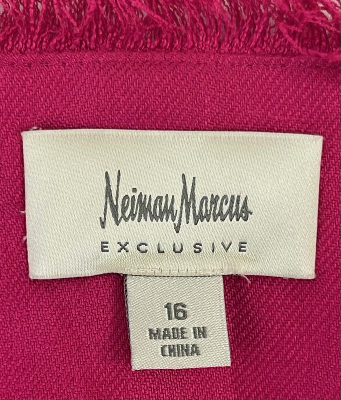 Neiman Marcus Exclusive Pink Fuchsia Jacket Blazer 100% Linen Women's Size 16