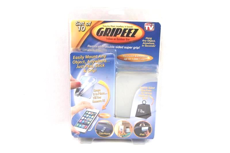 Gripeez Removable Double Sided Super Grip Pads Indoor Outdoor Holds 5lb 10 Pack