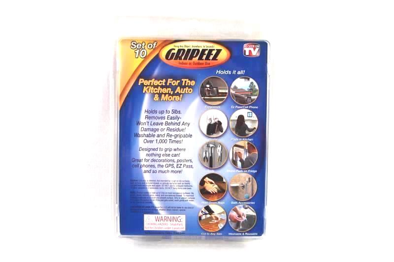 Gripeez Removable Double Sided Super Grip Pads Indoor Outdoor Holds 5lb 10 Pack