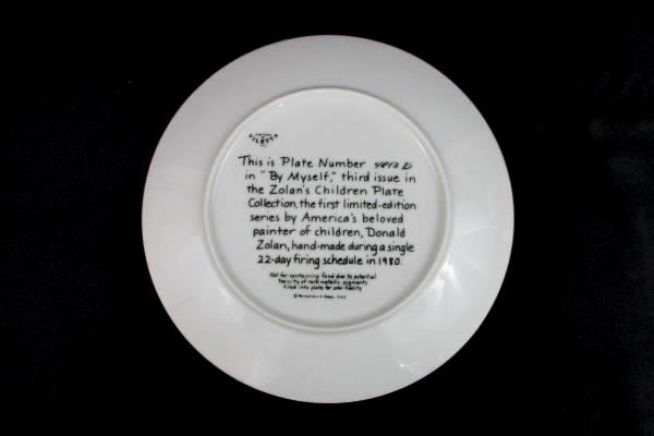 Viletta China Zolan's Children By Donald Zolan By Myself Plate