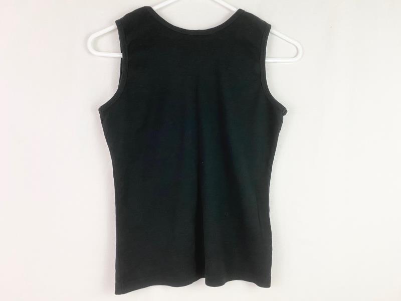 Curves Active Wear Tank Top Women's Size Medium Black Embroidered Logo Cotton