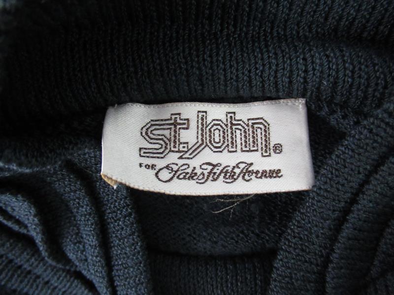 Vintage St. John For Saks Fifth Avenue Sweater Women's Size 10 Green Buttons